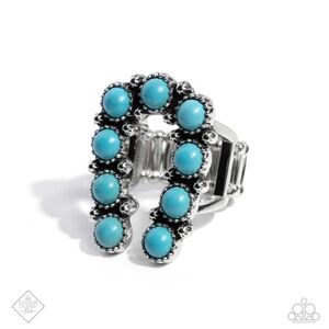 Wild West Whisper Blue Ring Turquoise Fashion Jewelry Paparazzi